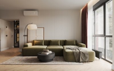 Bordeaux en smaragdgroen verdringen het beige interieur